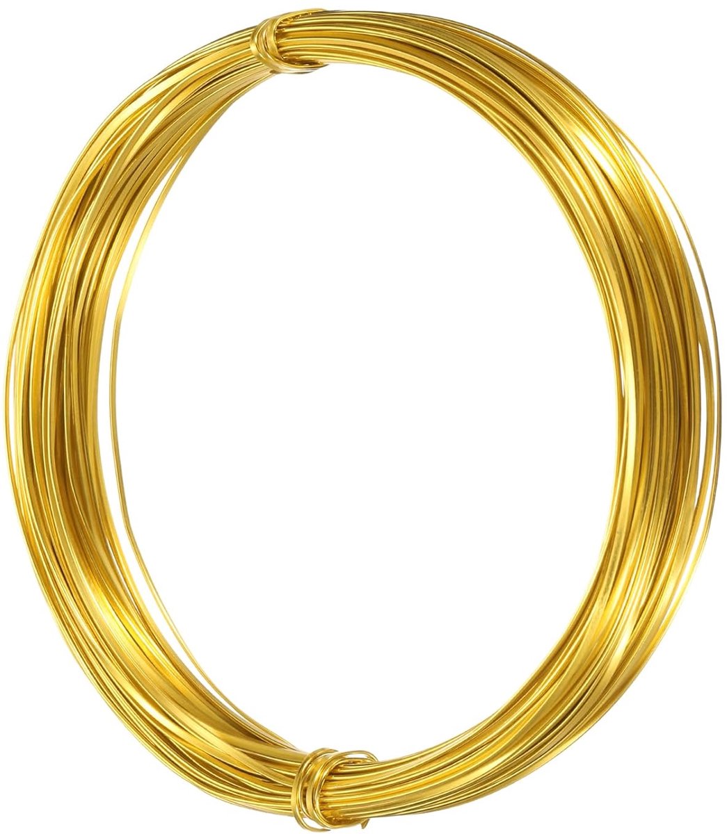 Draad, 1 mm aluminium draad om te knutselen, 20 m lengte, 0,5 mm dik, buigzame metalen sieradendraad, aluminium draad voor bloemisterij, sieraden, sculpturen, armaturen, doe-het-zelf