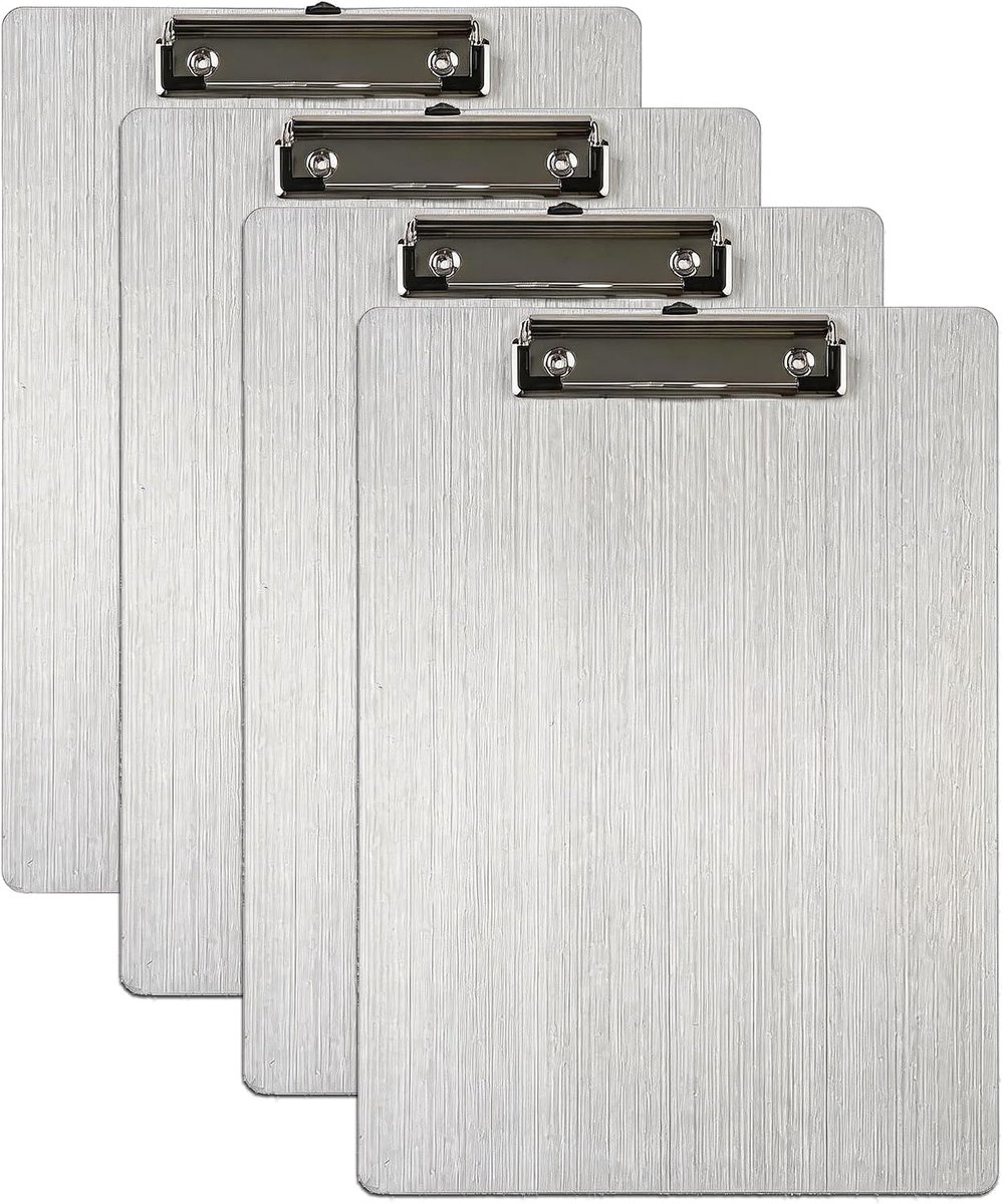 Klembord A4, 2 stuks klembord om op te hangen, schrijfbord A4 met ophangoog, padhouder clipboard - stabiel aluminium schrijfbord (4)