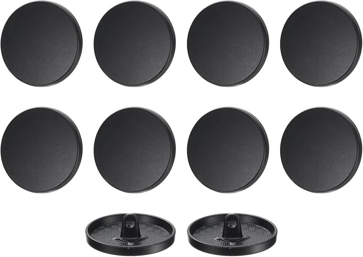 10 stuks 40L metalen ronde platte naaiknopen 25mm legering schacht handwerk reserveknop voor mannen vrouwen pak wollen jas hemd broek naaien handwerk, mat zwart