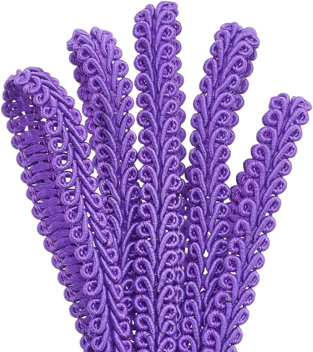 Afwerking 8 mm duizendpoten vlechtwerk decoratieve rand van polyester voor stoffering gordijnen kostuums naaien paars