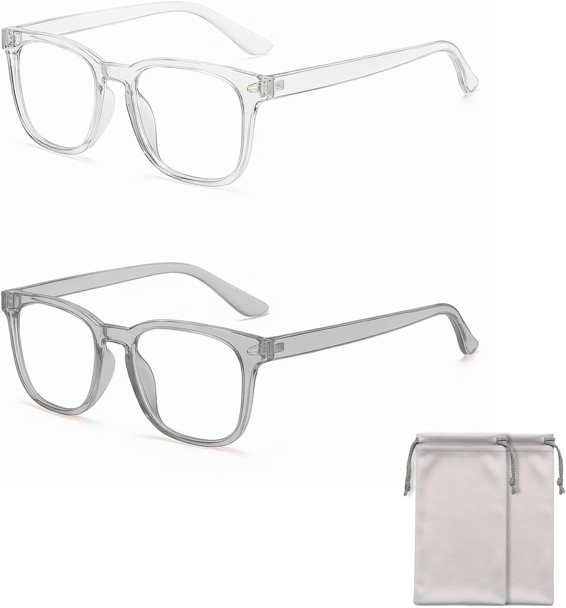 Brillen met blauwlichtfilter, transparant en lichtbruin, vermindering van vermoeidheid van de ogen, ultralicht design voor mannen, a, A