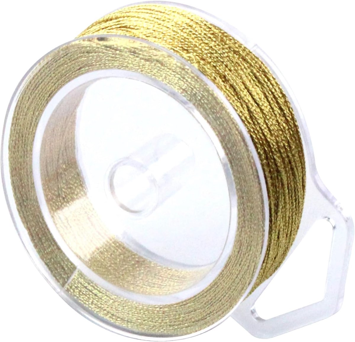 Draad om te knutselen, koord, kerstballen, glitterband, nylongaren, goudgaren voor knutselen, handwerk, bruiloft, decoreren of geschenkverpakking (goud)