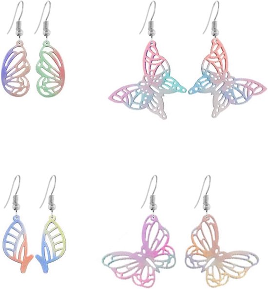 Mallen Sieraden Gieten Mallen 4 Paar Vlinder Hanger Siliconen Mal Holle Vlinder Dangle Drop Crystal Epoxy Mallen Voor DIY Ambachten Charms — afbeelding 4