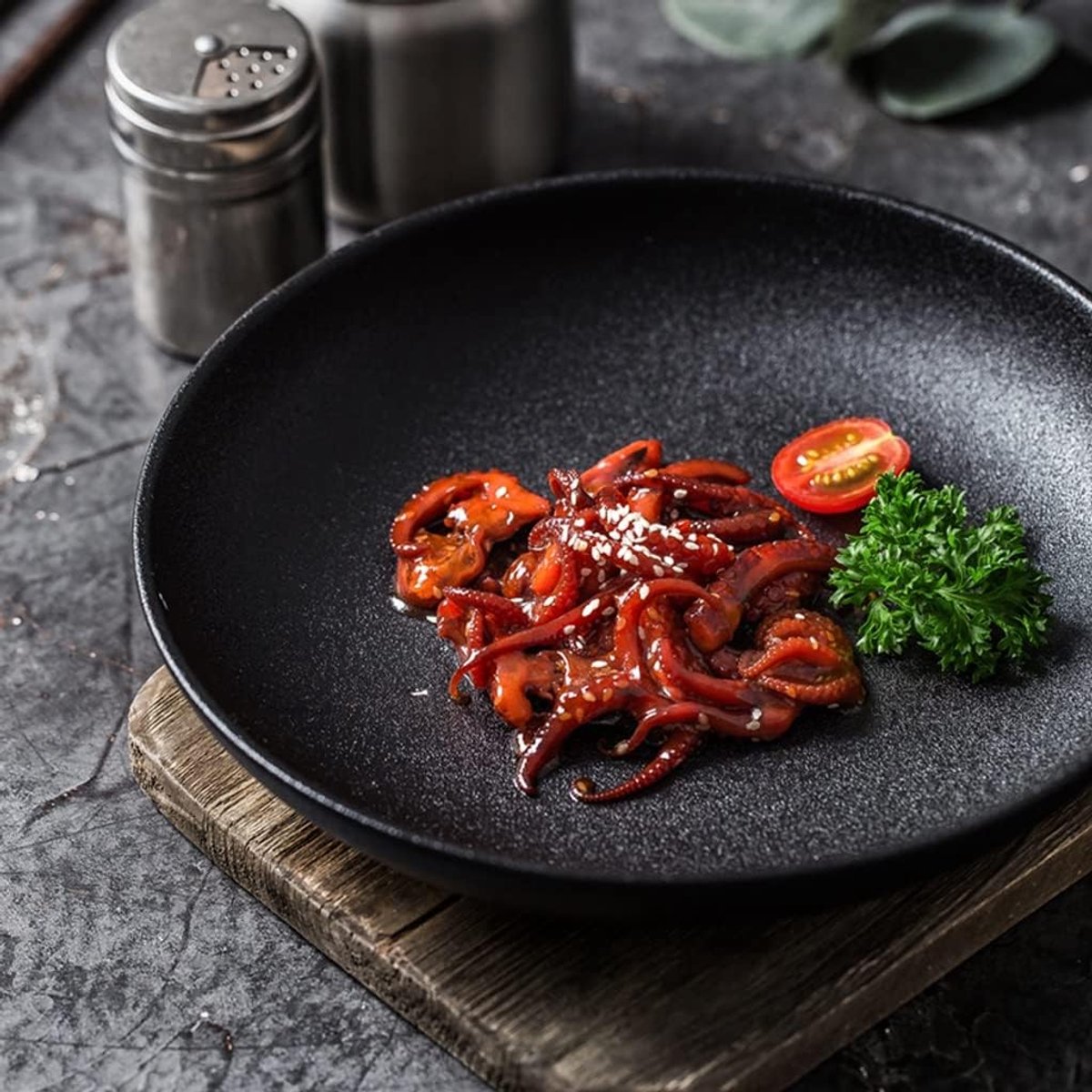 Borden Dienblad Dienblad Zwart Keramiek Frosted Westers Dinerbord Groente Bord Fruitsalade Bord Thuis Pasta Bord Diepe Schotel Keukenplaten