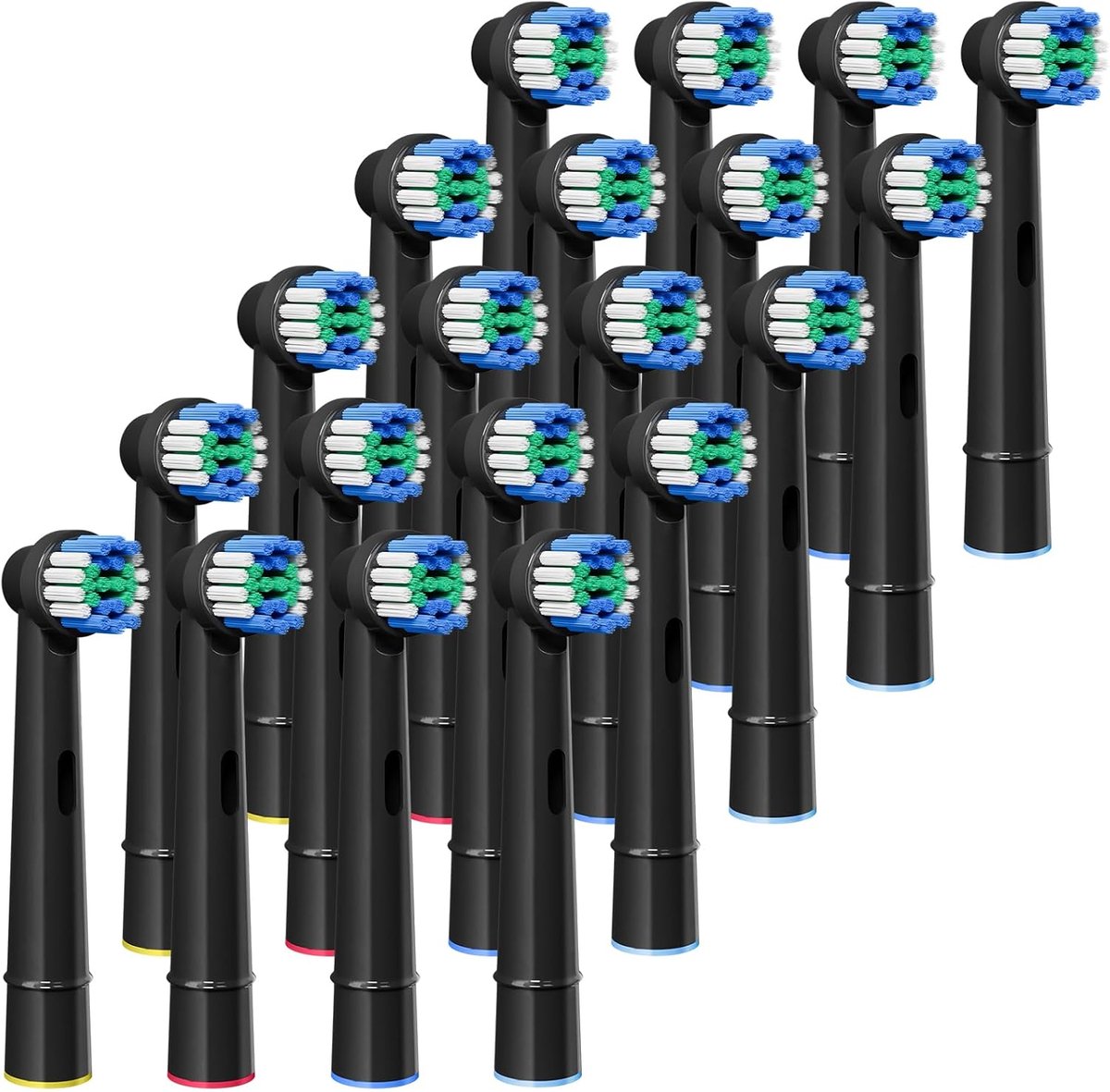 20 Pack Tandenborstel Vervanging Hoofden Zwart Compatibel met Orale B Professionele Zachte Schoon Elektrische Tandenborstel Hoofden Refill Pro 500/1000/1500/3000/3757/5000/7000/7500/8000