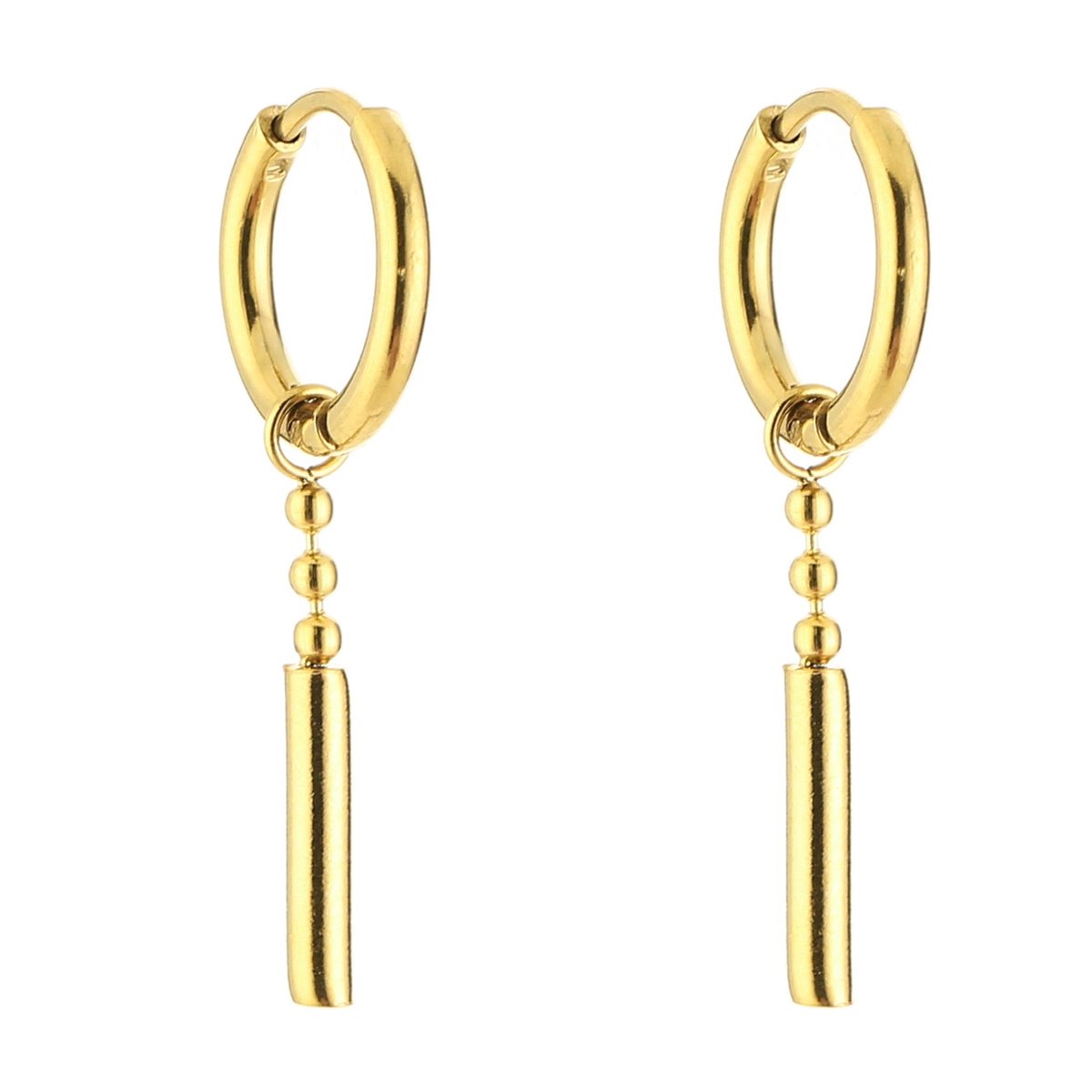 Michelle Bijou Oorbellen Dotted Bar goud
