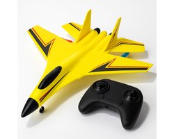 Niba® HW-33 RC vliegtuig Met Afstandsbediening - Straaljager Geel - TIKTOK - Drones - 2026 Vliegtuigen - Ready To FLY - Op Afstand Bestuurbaar - Speelgoed Volwassenen - Oplaadbaar - MAX 50 KM/U !!