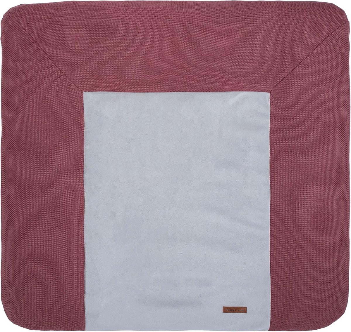 Thijox - Gebreide Baby Aankleedkussenhoes - Waskussenhoes Classic - Stone Red - 75x85 cm - Comfortabel voor Baby - Luxe Breipatroon - Verzorgingskusse