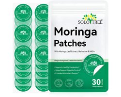 SOLOTREE Moringa Patches – 30 Pleisters – Met Moringa, Berberine, NAD+, Resveratrol, L-Carnitine & Q10 – 30 Dagen