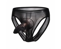 Heren Slip met Penis Sleeve - Doorschijnend - Erotisch Ondergoed