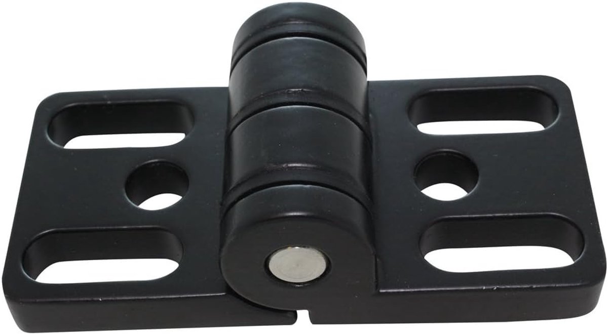 Scharnier 8 40 Zn gegoten zink 40 x 80 mm groef 8 - type I - met lange gaten zwart en groefbevestiging
