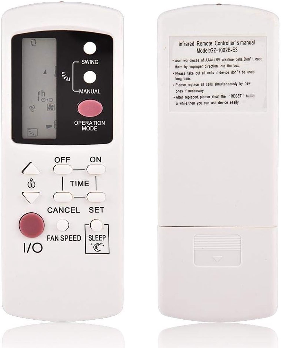 Universele Afstandsbediening voor Airconditioner, Compatibel met GZ-1002A-E3 GZ-1002B-E1 GZ-1002B-E3 GZ01-BEJ0-000