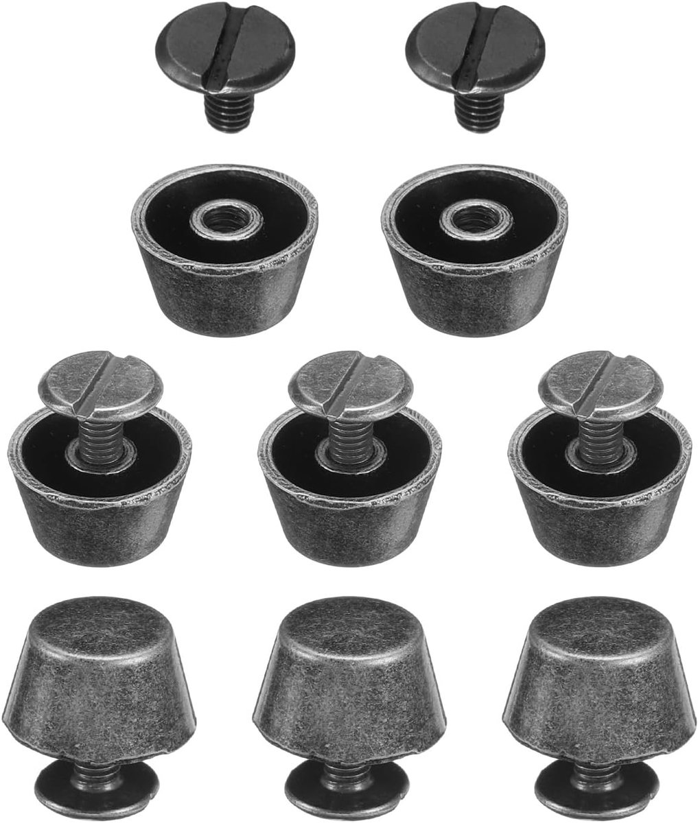 8 sets nagels platte kop klinknagels 12 mm metalen tas nagel hoofd pen platte gesp kegel emmer gereedschap tip set voor handwerk leer, verfpistool
