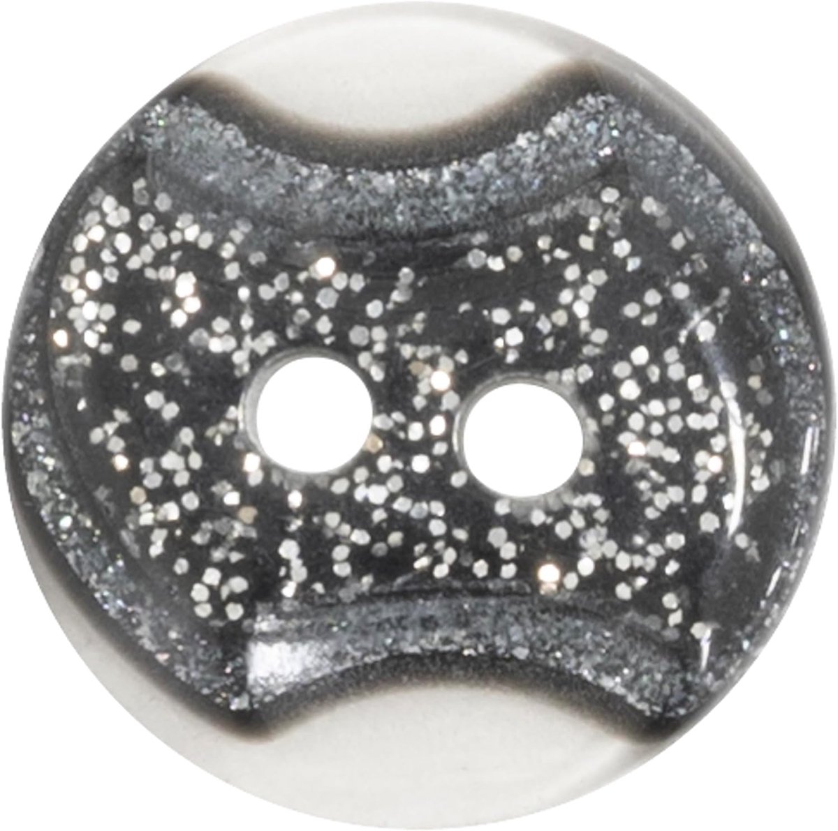 Knopen om aan te naaien Ø 12,5 mm met 2 gaten 20L L20 - kleur zwart, grijs - van kunststof - opening 1,8 mm - creatief hobby kleine benodigdheden naaien