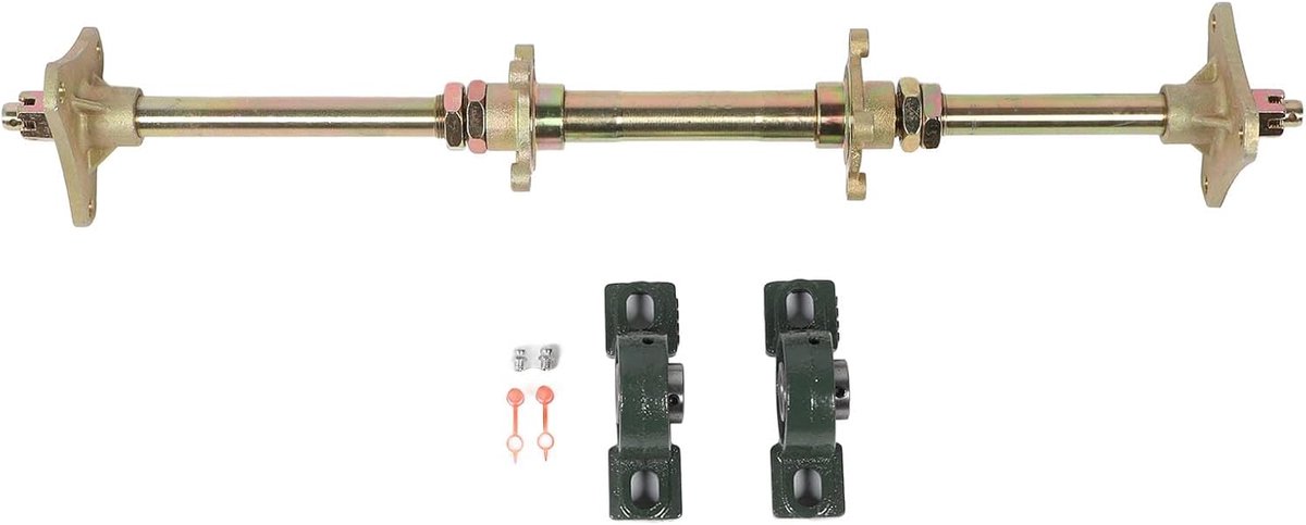 24 Inch Zware Achterasasset Metalen Naven Bevestigingsbeugels Set voor ATV's Quads, DIY Go Kart-upgrades