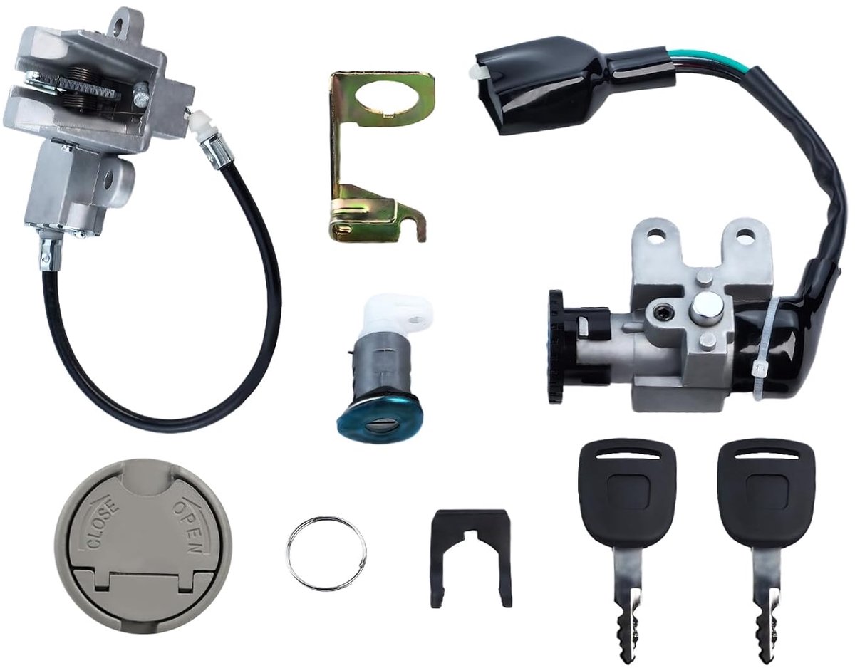 7-delige contactsleutelset, vervanging van de contactsleutel voor motorfietsen met slot-contactsleutelset, tankdopsleutelknoppen voor GY6 49cc 50cc 139QMB Taotao scooter bromfiets Jonway Roketa