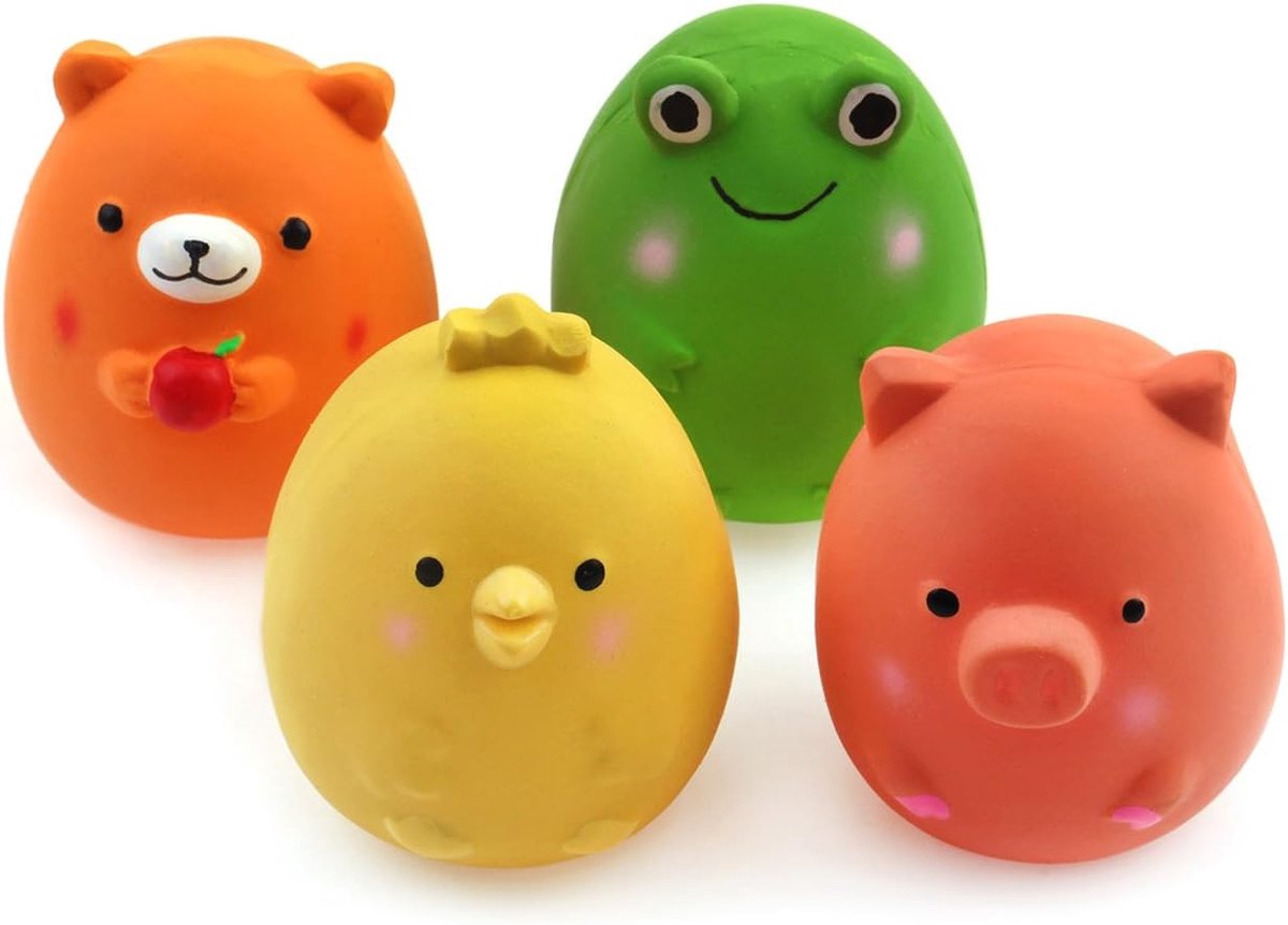 Piepend hondenspeelgoed, latex, grappige diersets voor kleine honden, interactief spelen, gesorteerd, kleur