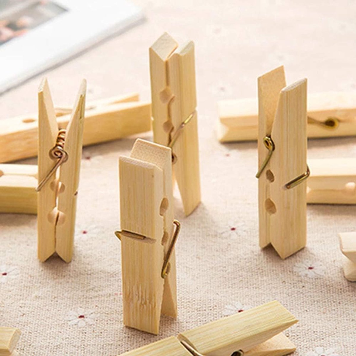 Wasknijpers, 6 cm, natuurlijk bamboe