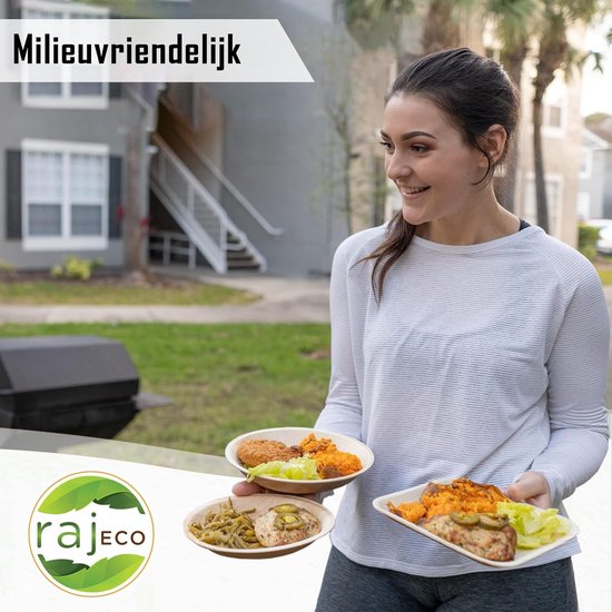 Wegwerp Palmblad Kommen 100 Stuks (10 cm) - Stevige Feestkommen zoals - Composteerbaar Servies voor Lunch, BBQ, Picknick, Verjaardag en Feesten — afbeelding 5