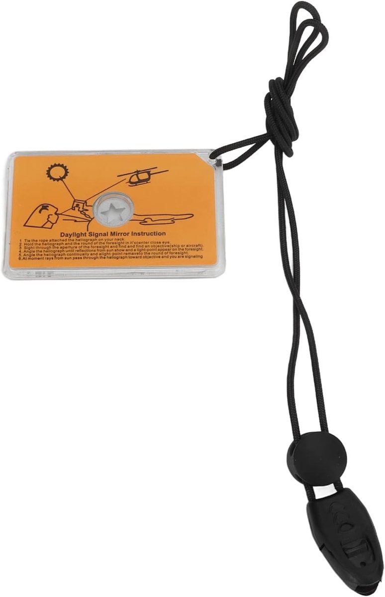 Signaalspiegel voor buiten Lange afstand noodspiegel met lanyard voor wandelen Kamperen
