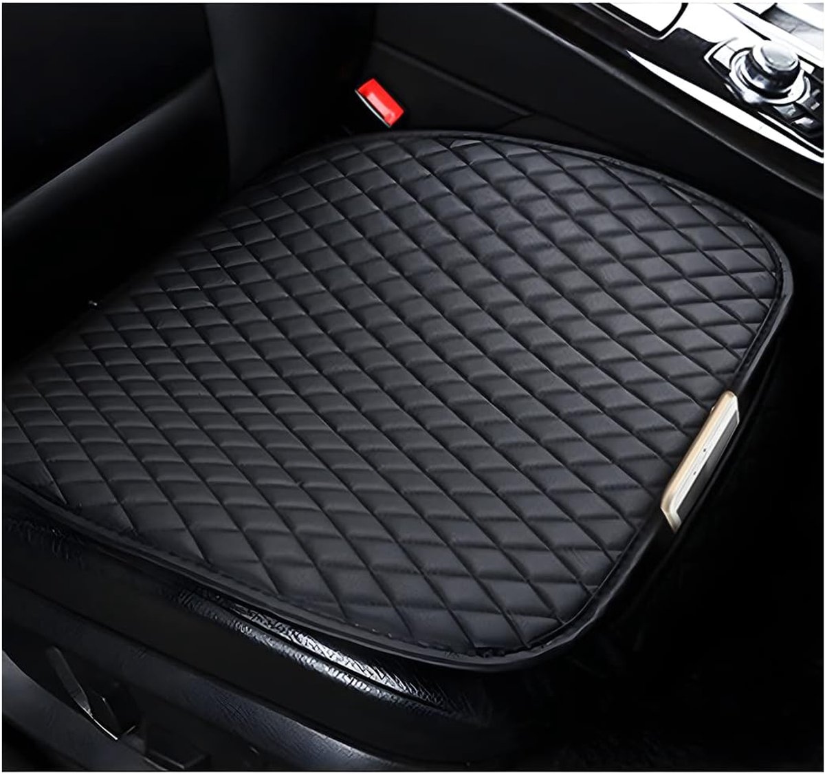 2 stuks autostoelkussens, universeel, antislip, ademend, comfort, autostoelkussen, mat, voertuiginterieuraccessoires voor vrachtwagens, auto's, bestelwagens (zwart)