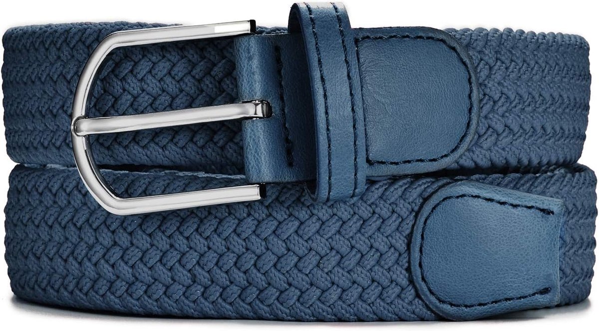 stoffen riem - rekbare stretch riem voor mannen & vrouwen 3,2 cm breed elastiek 90-120 cm lang