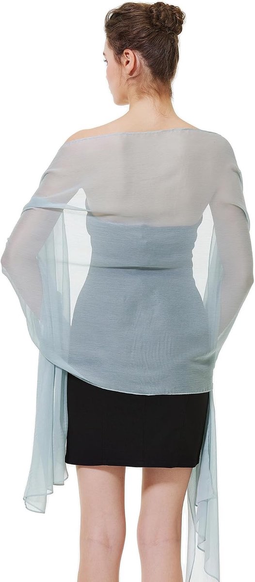 Crêpe Sjaal Shawls Dames Stola Zomer voor Bruids Bruiloften Gast Elegante Lichtgewicht