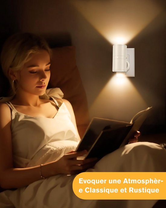 LED-nachtlamp voor stopcontact – kindernachtlamp voor de muur – schemeringssensor – zacht wit 3000K-4500K – instelbare helderheid 0-100LM – dimbare nachtlamp voor gang, slaapkamer – 2 stuks wit. — afbeelding 5