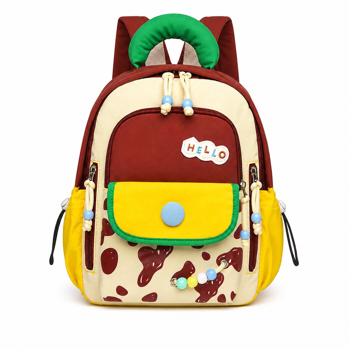 Kinder Rugzak – Kleuterrugzak – Waterafstotende Schooltas – Lichtgewicht – Voor School, Kinderopvang & Uitstapjes – Voor Jongens & Meisjes – Rood – 23 × 11 × 30 cm – 1 Stuk