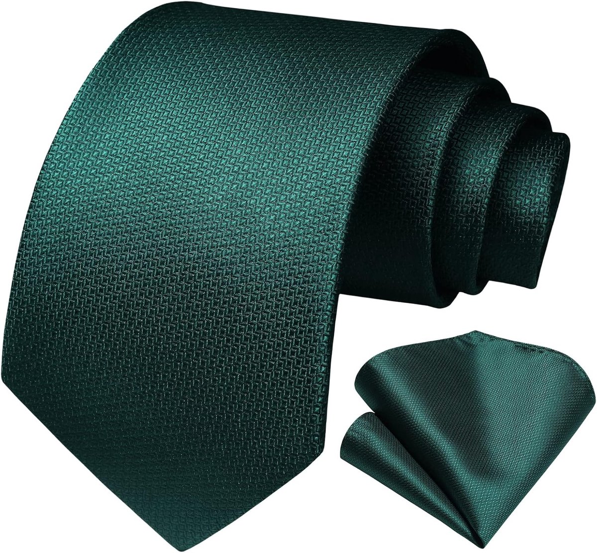 Stropdas en pochet voor heren, solide geruite stropdas met zakdoek, formele klassieke elegante stropdassen voor mannen, bruiloft, zakelijke ceremonie, banket, Eén maat