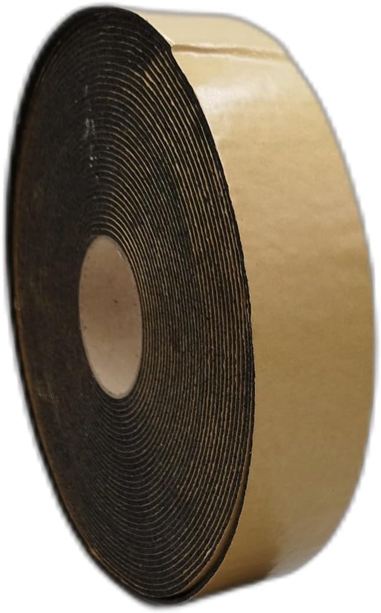 Beschermingsmat van rubber - rubbergranulaat onderlegger voor terras - rol van 20 m, dikte 3 mm (zelfklevend rubber, 20 m x 5 cm x 3 mm)