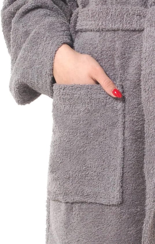 Towel Elegante badjas voor dames en heren, 100% katoen, 500 g/m², met capuchon of zonder capuchon, zacht en absorberend voor douche, spa en zwembad — afbeelding 5