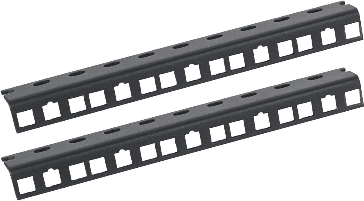 66805-02 Rackrail voor serverkast, 2 stuks, 10 inch, 5 U, zwart