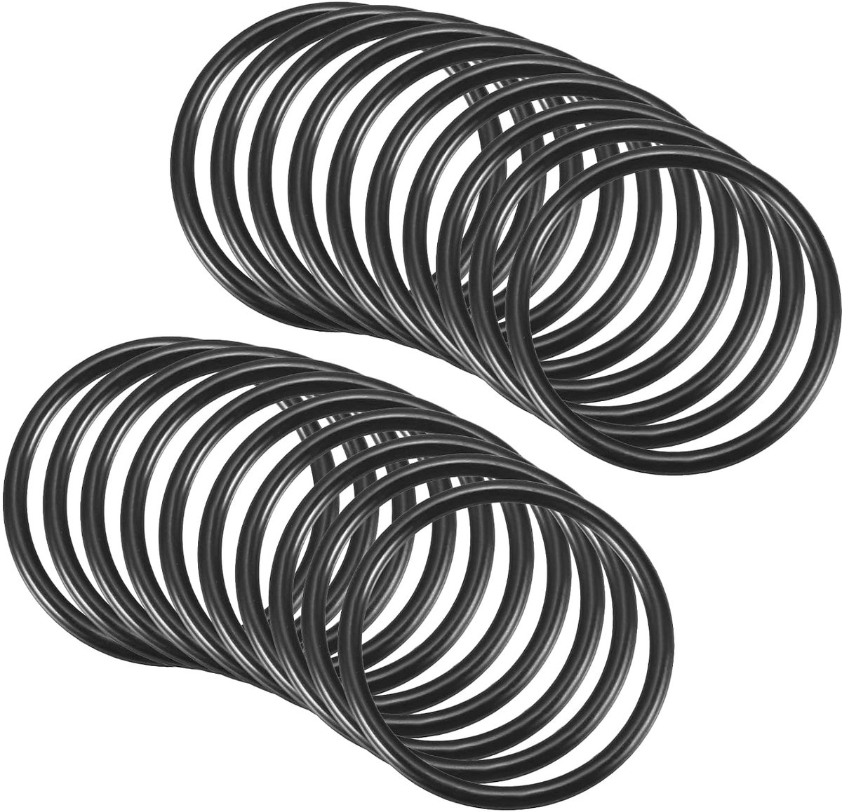 25 mm x 21 mm x 2 mm nitril-rubberen afdichtingen x 20 stuks ronde afdichting voor kraan loodgieterswerk reparatie afdichting verbinding [zwart]