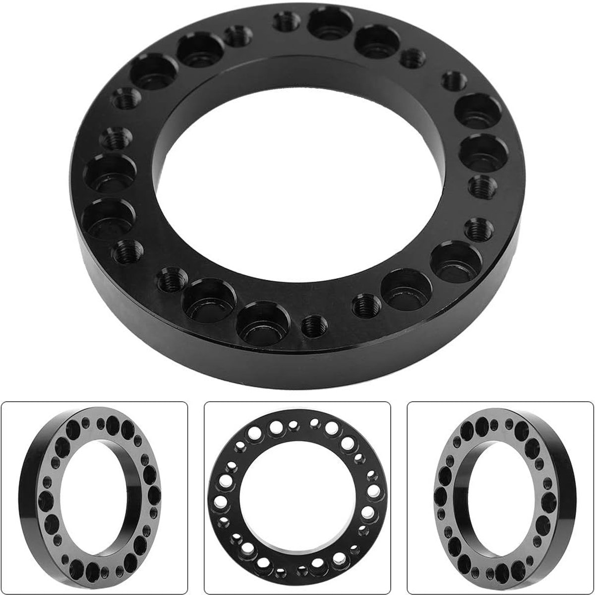 Auto Stuurnaaf Spacer Pad Adapterkit voor Comfortabel Rijden - Aluminiumlegering - 12,5 Mm Maat - Zwarte Kleur