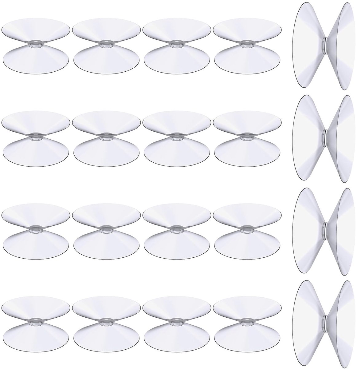 Zuignappen, 30 mm PVC kunststof zuignappen zonder haken, antislip, duidelijke zuigkracht voor huisdecoratie, buiten, keuken, raam, glas, spiegel, pads, tafelblad