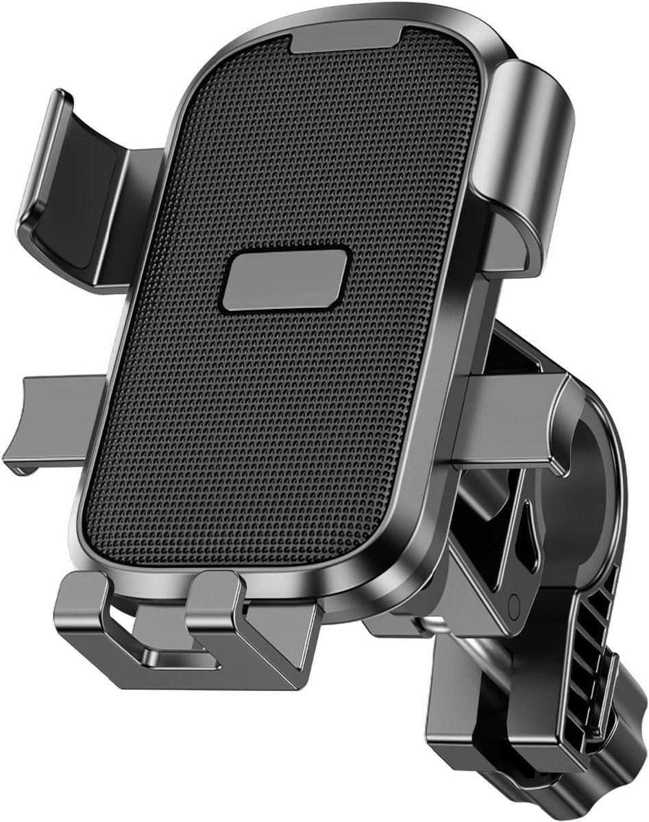 telefoonhouder 360° draaibaar, trillingsdempend, voor fietsstuur met haak, geschikt voor racefiets, e-scooter, kinderwagen, smartphones 4,7-7,2