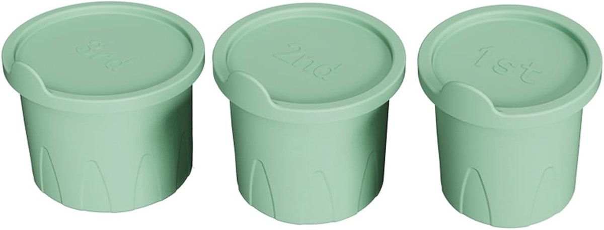 IJsblokjesbakjes met deksels voor Stanley Cup, 3 stuks siliconen ijsblokjesbakken voor vriezer, ijsmachine met deksel voor 24/30/40 oz, siliconen ijsvorm voor drank en sap (groen, 1st+2e+3e