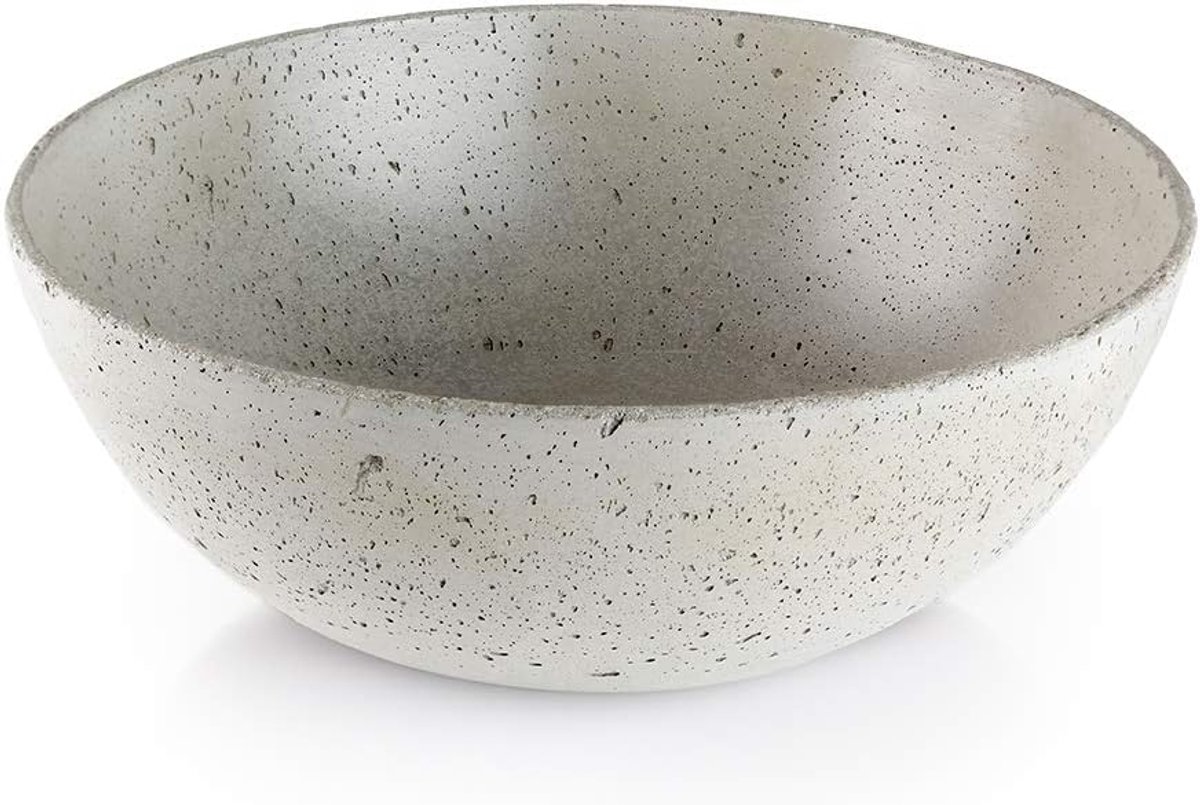 Schalen | Naturel Beton | Klassiek | Dia 27,5 cm | Zeer duurzaam beton | Dikte 4 mm alleen | Waterbestendige Betonmix