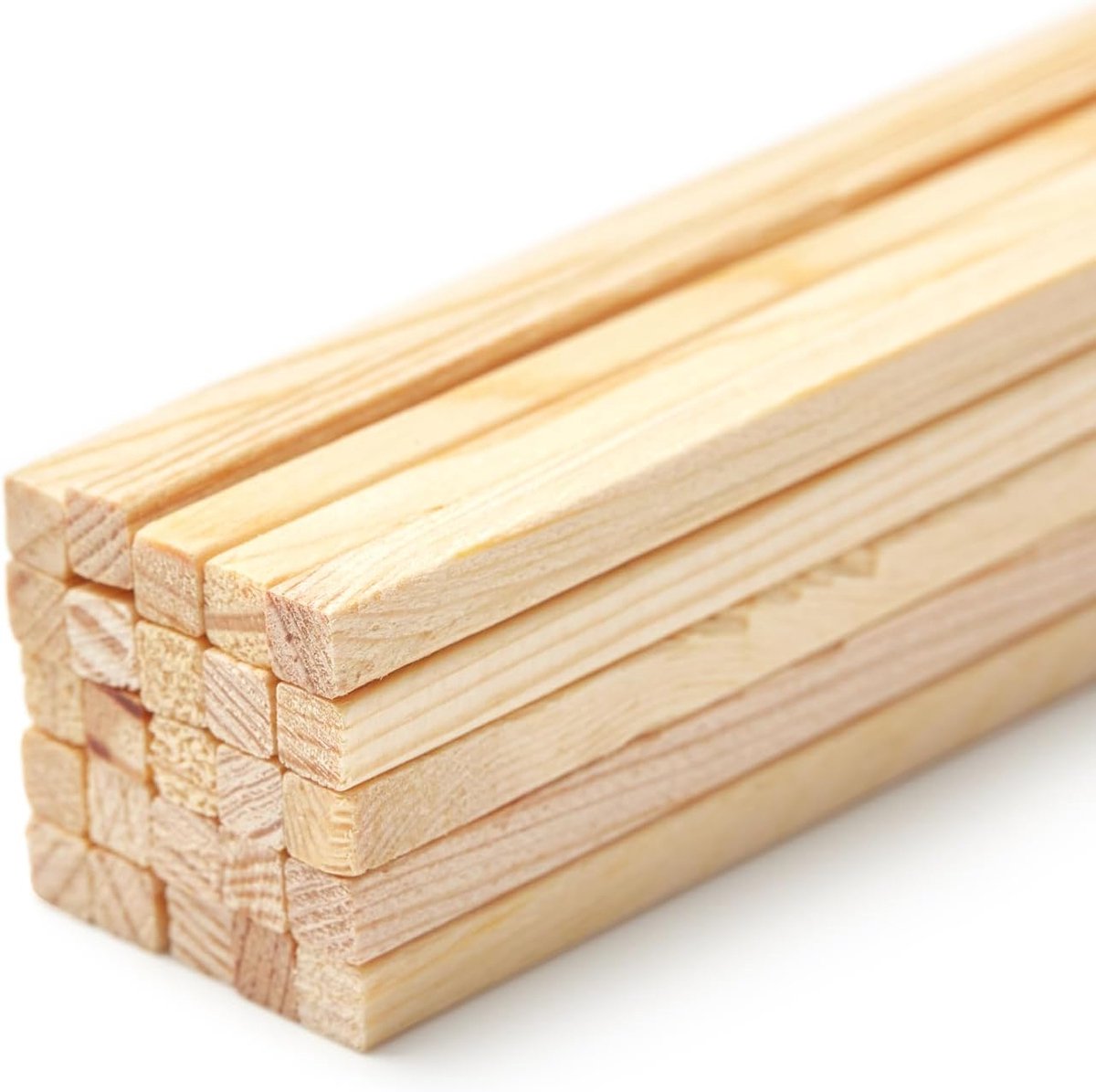 Houten stokjes 35 cm x 6 mm x 6 mm om te knutselen, suikerspin