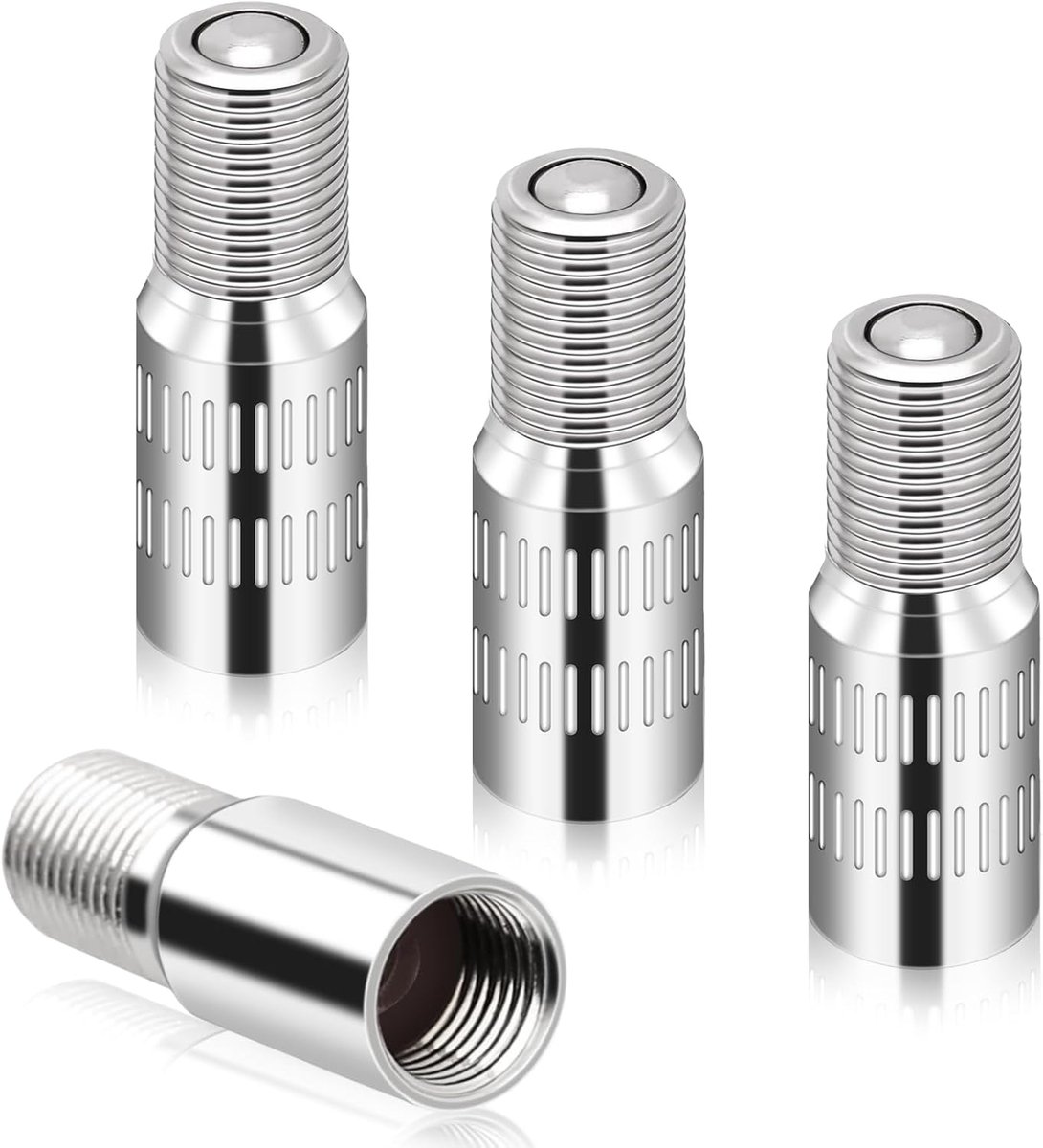 4 stuks ventieldoppenverlenging, bandenventielverlengers 27 mm messing bandenstam verlenging hoek wieladapter voor auto, vrachtwagen, bestelwagen, caravan, motorfiets (4)