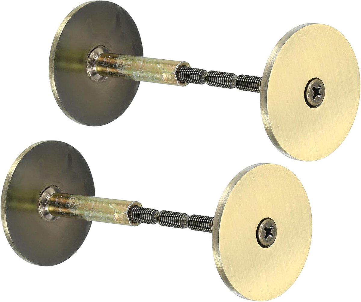 Deurknop, gatafdekking, 2-pack, 2 stuks, 1 9/16 inch diameter, deurplaat, gat-vulplaat voor 1 1/32 inch tot 1 3/8 inch gaten, brons