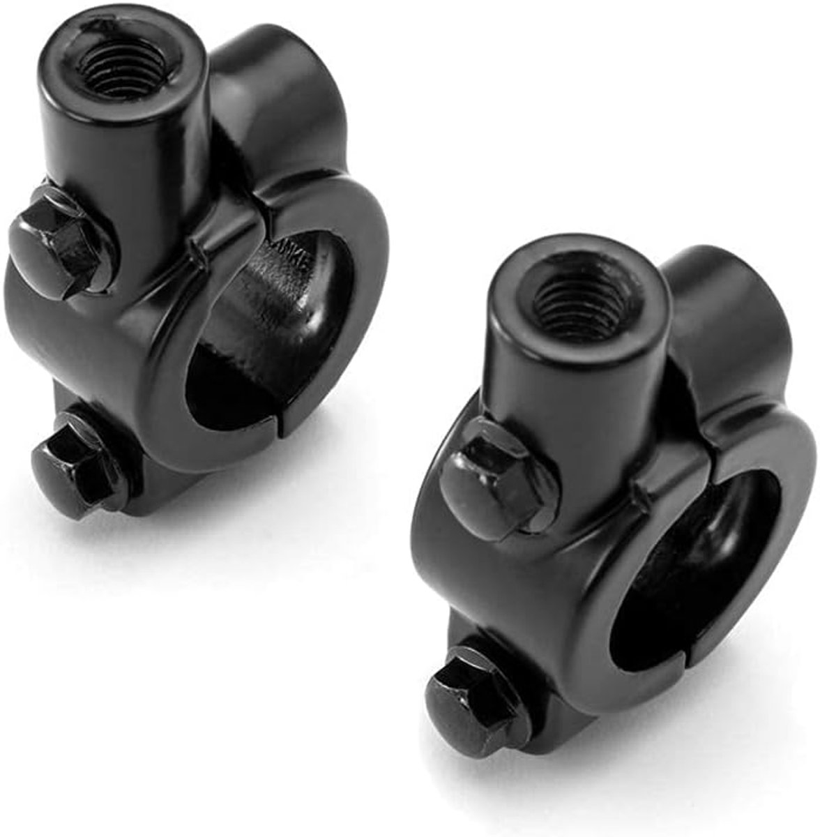 trike spiegel houder klemmen voor 22 mm stuur M8 met klok mee schroefdraad - paar