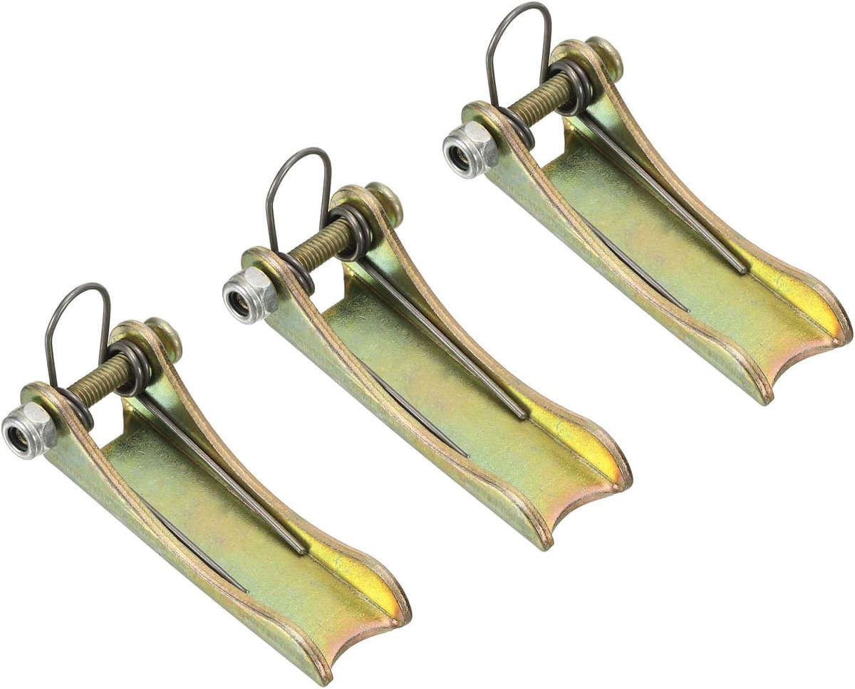 2,2 Inch Haak Veiligheid Klink Kit, 3 Pack Metalen Trekhaak Vervanging voor Clevis Haak Trailer, Golden Tone