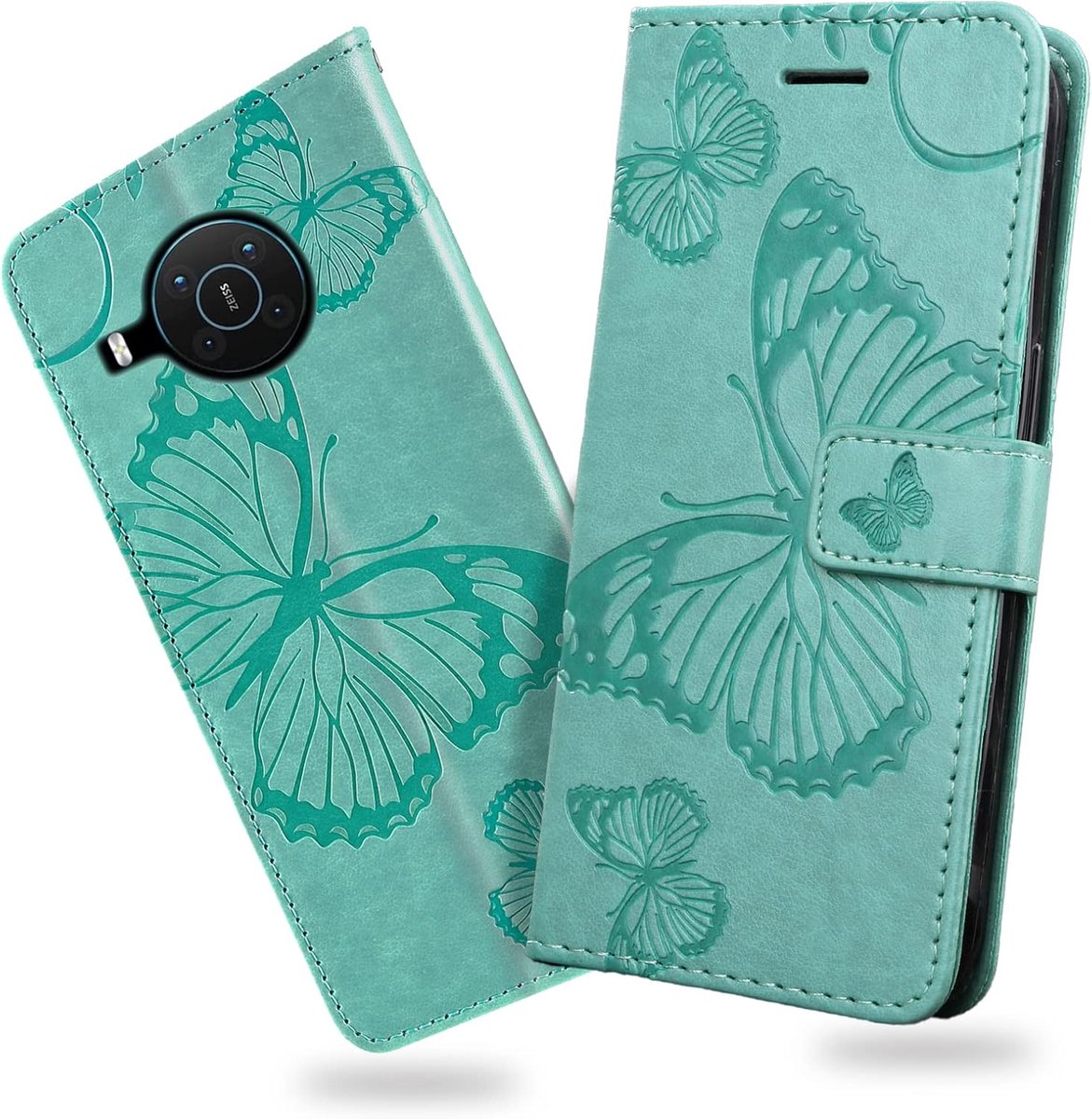 Hoesje voor Nokia X20 / Nokia X10, Kaartenvakken en Horizontale Standfunctie Magneet Hoesje voor Nokia X20 / Nokia X10, Groen