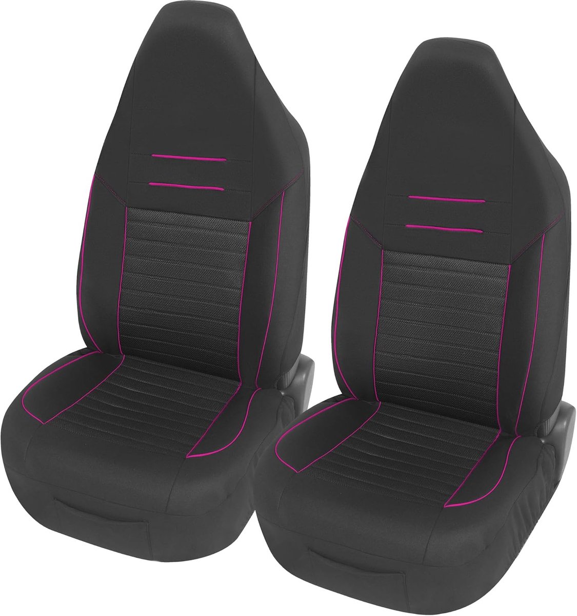 Autostoelhoezen set voor pilotenstoelen | Autostoelhoes voor de voorstoelen in roze | Autostoelhoezen Universeel met geïntegreerde hoofdsteun | Autoaccessoires Interieurdecoratie