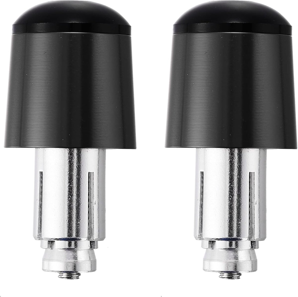 Stuuruiteinden voor motorfiets, 2 stuks, 7/8 inch, eindkappen, 18 mm, universeel, CNC-aluminium, zwart