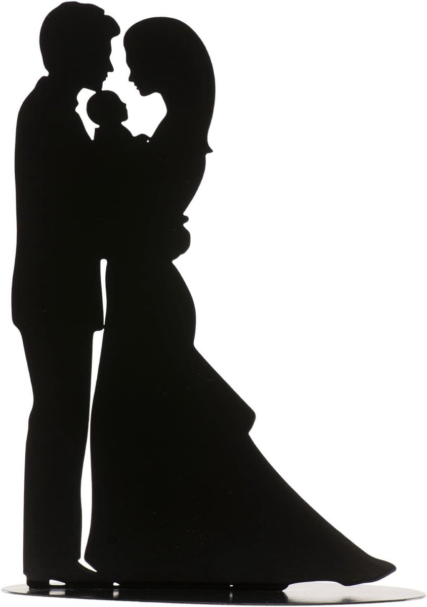 - Huwelijksdecoratie | Trouwdecoratie Topper - Figuur Bruid En Bruidegom Met Baby