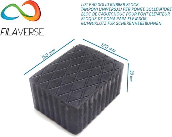 Hefbrug voor bruggen, universele rubberen padset, vierkant, voor schaarbruggen, Omcn radijslichaam, golvende heupen met Best-Grip-technologie — afbeelding 5