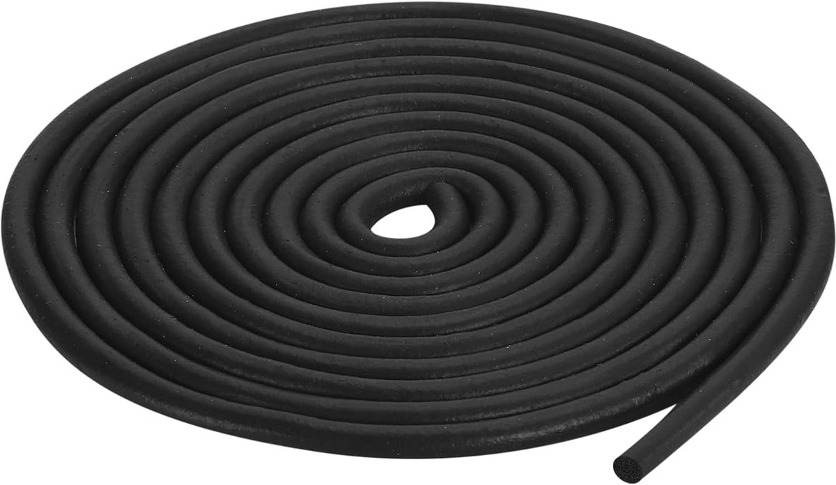 Schuimrubberen afdichtingsstrip, 5 mm diameter, 7 meter lang, rond EPDM-rubber voor doe-het-zelf afdichting, lagers, pads, schuimbuizen, handwerk